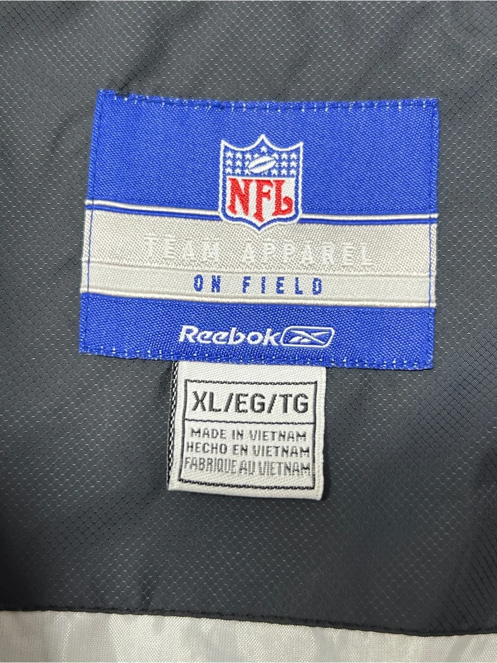 Reebok Oakland Raiders Pullover Windbreaker Jacket XL NFL Black White